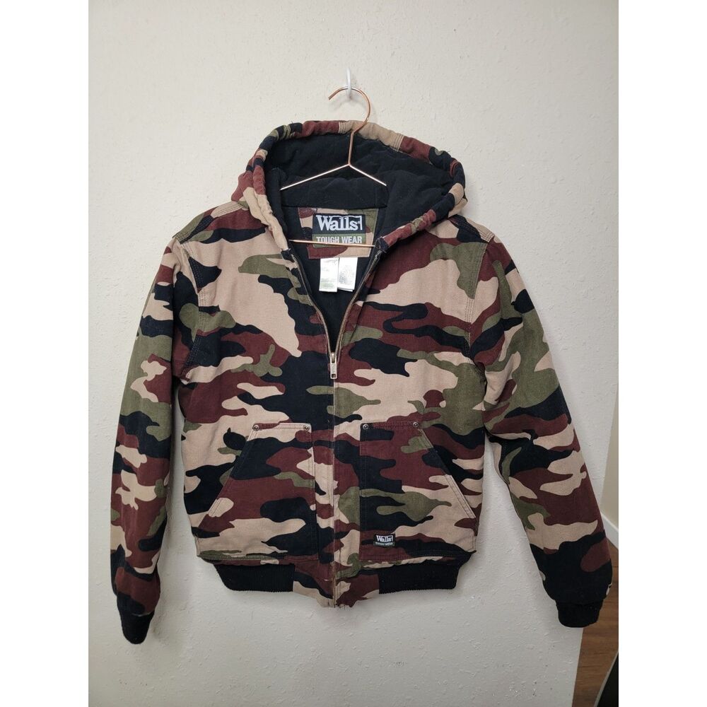 Boys Camouflage Hooded Jacket